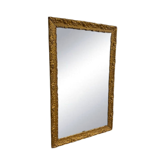 Early 20th Century Gilt Frame Mirror With Bevel Edge Glass