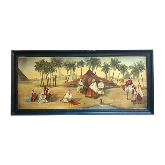 Early 20th Century Nomad Desert Scene Signed By Artist S. Alexander Stetz