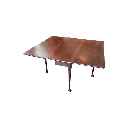 Early Georgian dark mahogany dropside table, c.1730