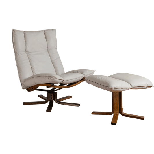 Easden Falcon Swivel Chairs and Footrest | Bazaa | Designer, Vintage and Antique Furniture