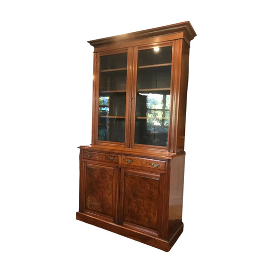 Edwardian Walnut Bookcase
