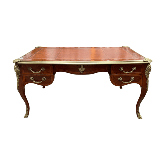 Elegant 19th Century French Parisian Rosewood Bureau Plat Desk