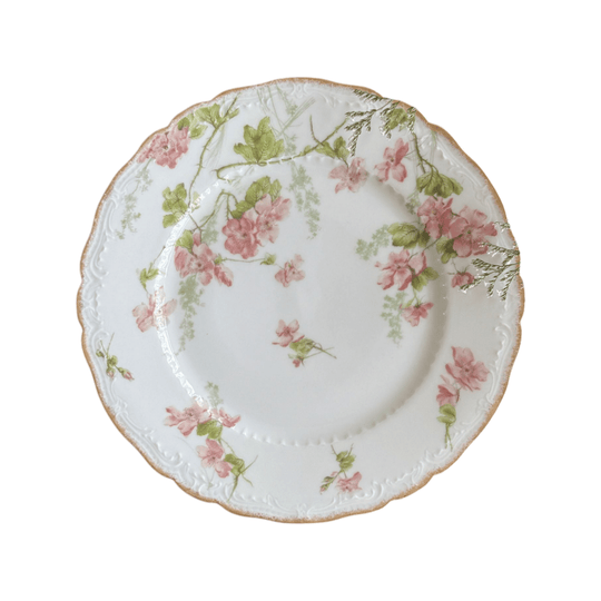 Elegant Antique French Dessert Plate in Holiday Gift Box – Perfect Christmas Present