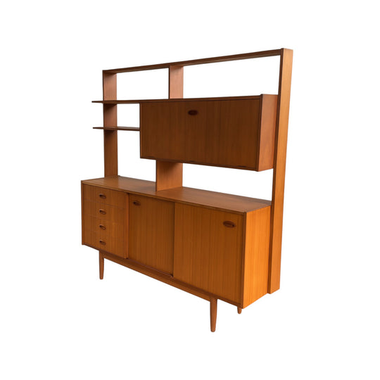 Elite Mid Century Teak Wall Unit