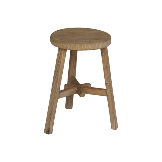 Elm Wood Old Round Stool