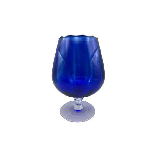 Empoli Cobalt Blue Optic Stripe Brandy Balloon 16cm