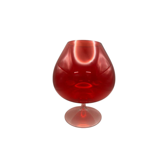 Empoli Red Brandy Balloon with Clear Stem 20cm