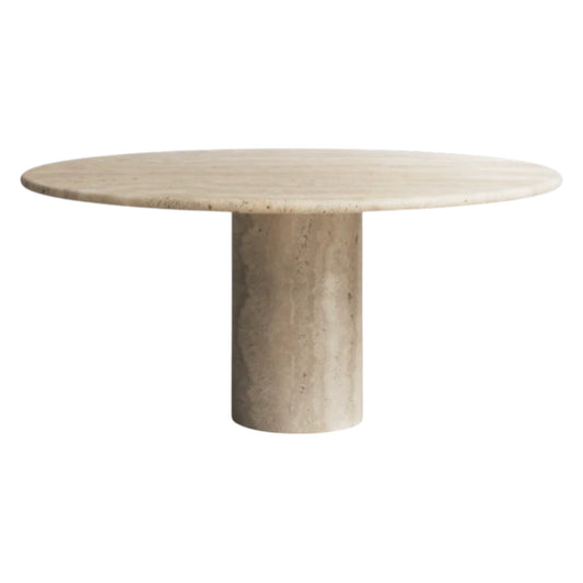 Handmade Navona Travertine Dining Table