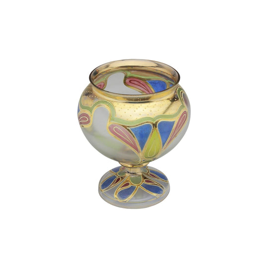 Enameled Bohemian Glass Vase