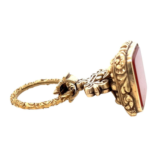 English 15ct Gold & Carnelian Seal, c.1830