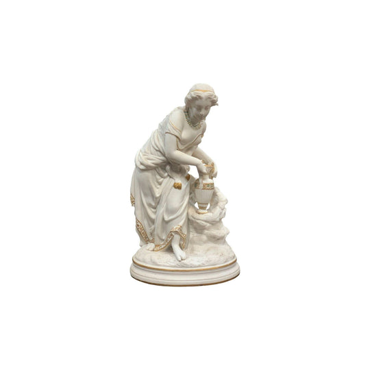 English 19th-Century Parian Figure Depicting Maiden By The Well