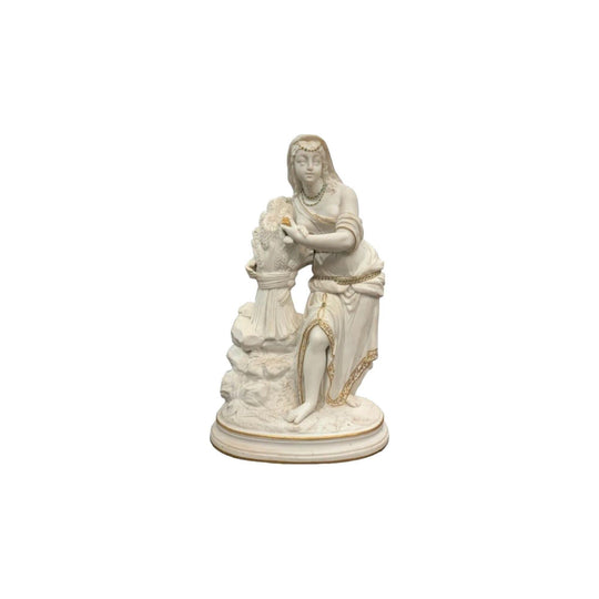 English 19th-Century Parian Figure Depicting Maiden With Wheat