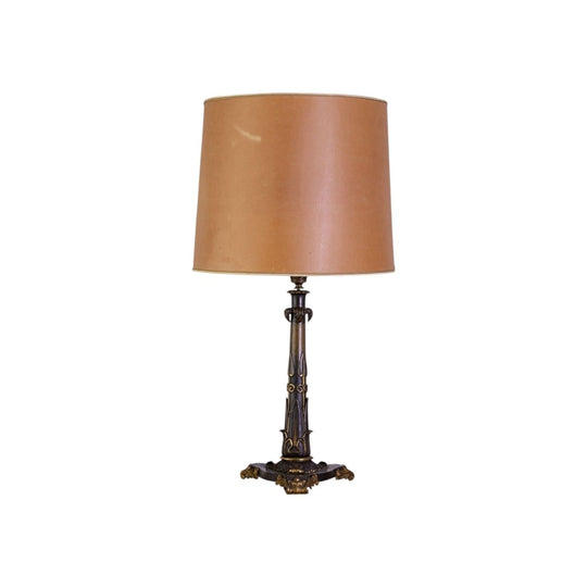 English Gothic Bronze Table Lamp