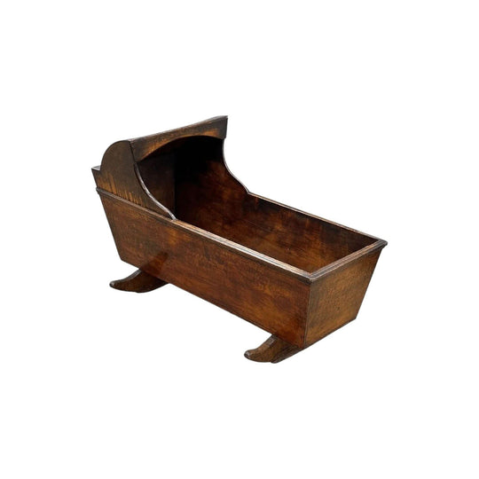 English oak infant rocking cradle.