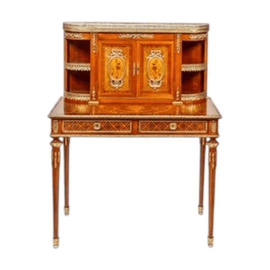 English Kingwood and Rosewood ladies writing desk in the French Louis XVI style