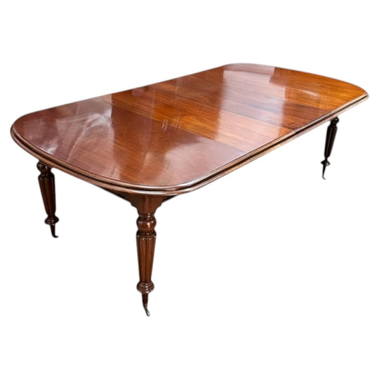 English mahogany 2 leaf dining table c.1880