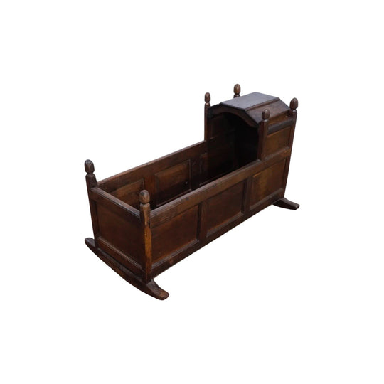 English oak cradle, Charles II,  circa 1685