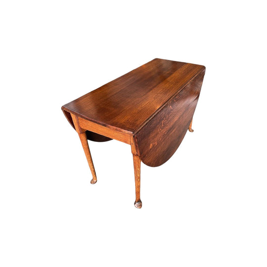 English oak oval dropside table, golden honey-toned, c.1800