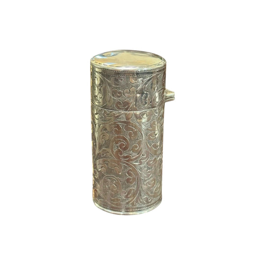English sterling silver perfume bottle c.1906