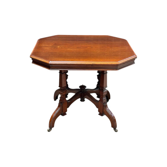 English walnut centre table c.1890