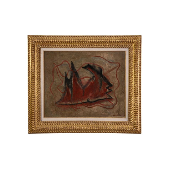 ERNEST ENGEL-PAK (1885-1965), Red and black Abstract