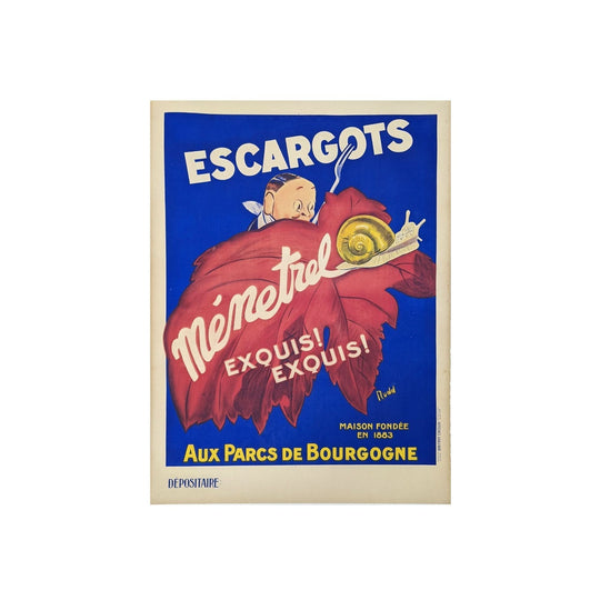 Escargots Memetrel- Vintage Poster