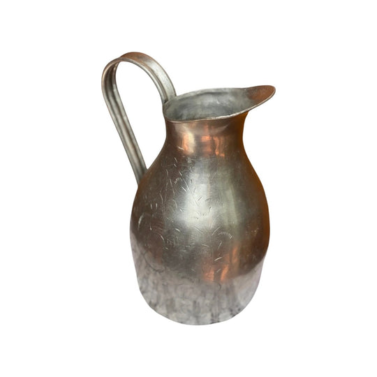 etched pewter pitcher