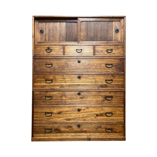 Japanese Three-Piece Kimono Chest of Drawers - Paulownia | Midcentury