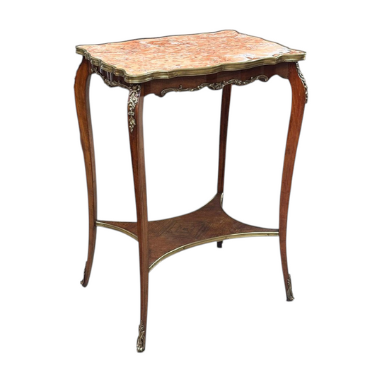 Louis XV style French beech and rosewood occasional table c.1880