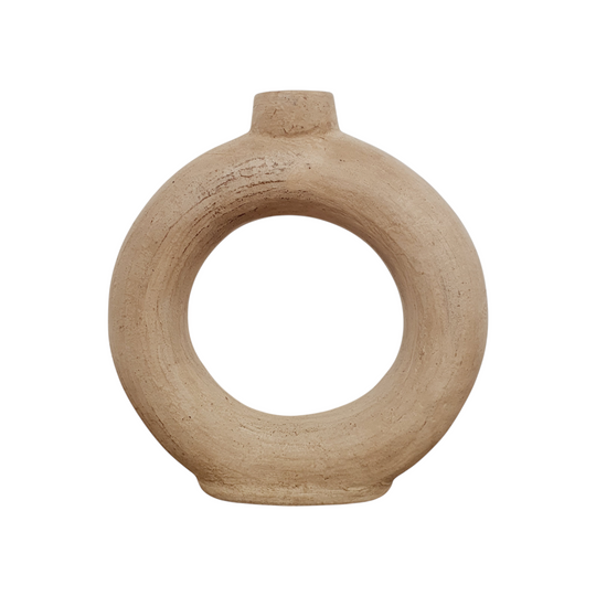 Terracotta Open Circle Aqua Vase