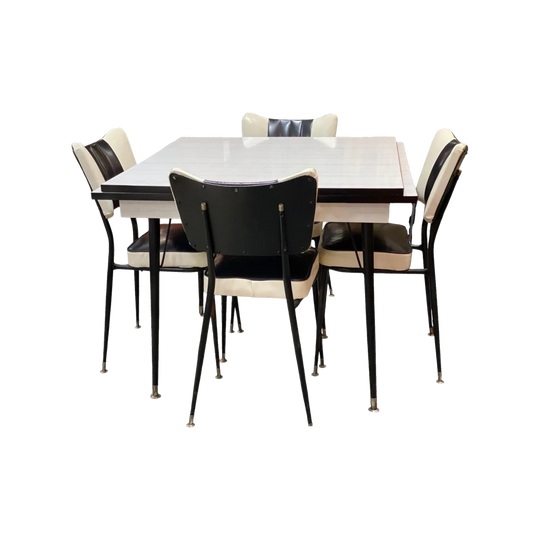 FAB 1950s extension Laminate table & 4 matching chairs