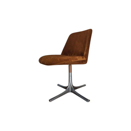 Featherston Varna Chair, 1966. Fully restored in brown suede.