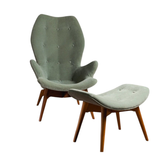 Featherston W180 Contour Chair and Ottoman