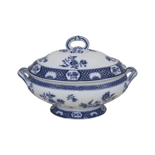 Minton blue and white tureen "Bath Japan" pattern