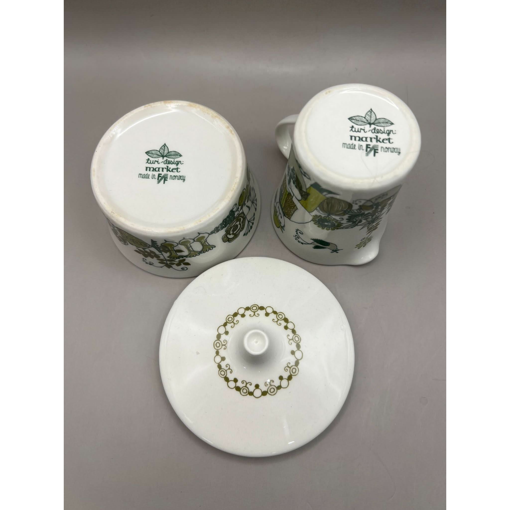 Figgio Norway Turi 'Market' Milk Jug and Lidded Sugar Bowl | Bazaa | Designer, Vintage and Antique Furniture