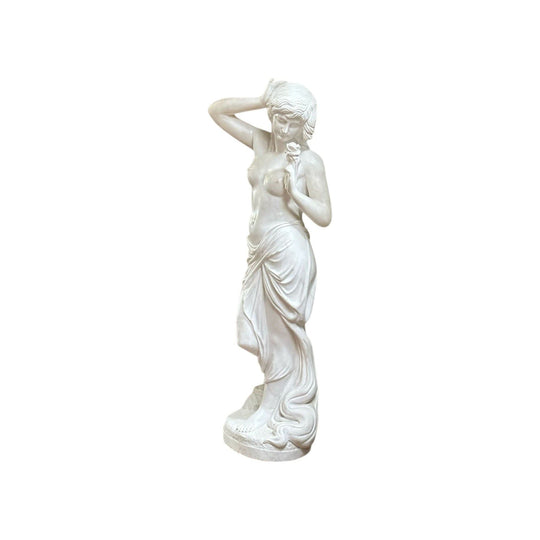 Fine quality grand European 20th Century Carrara marble female figure