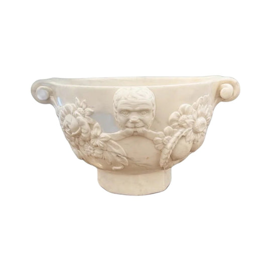 Finely Carved Antique Marble Bowl