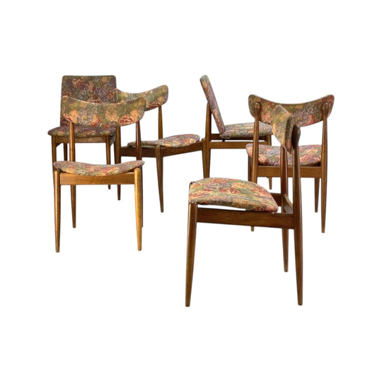 Floral Parker Teak Dining Chairs