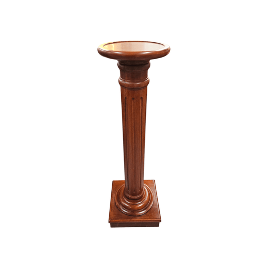 Fluted Mahogany Solid Pedestal