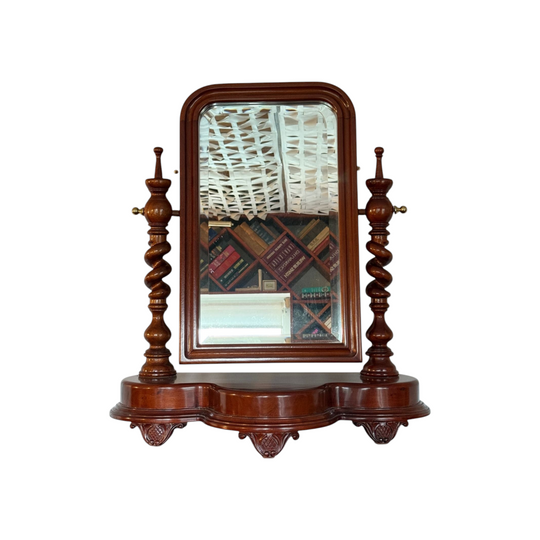 Antique Victorian Mahogany Table Top Mirror!!