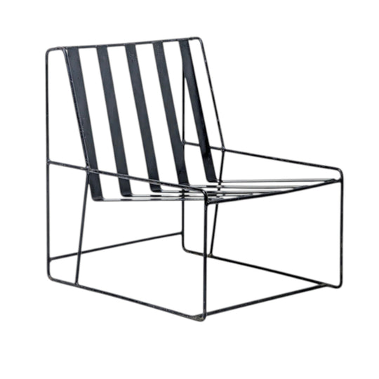 1950s Italian Ribbon Steel Architectural Lounge Chair