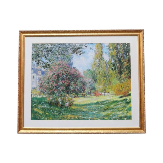 Framed Claude Monet The Parc Monceau print with gilt frame. B13023