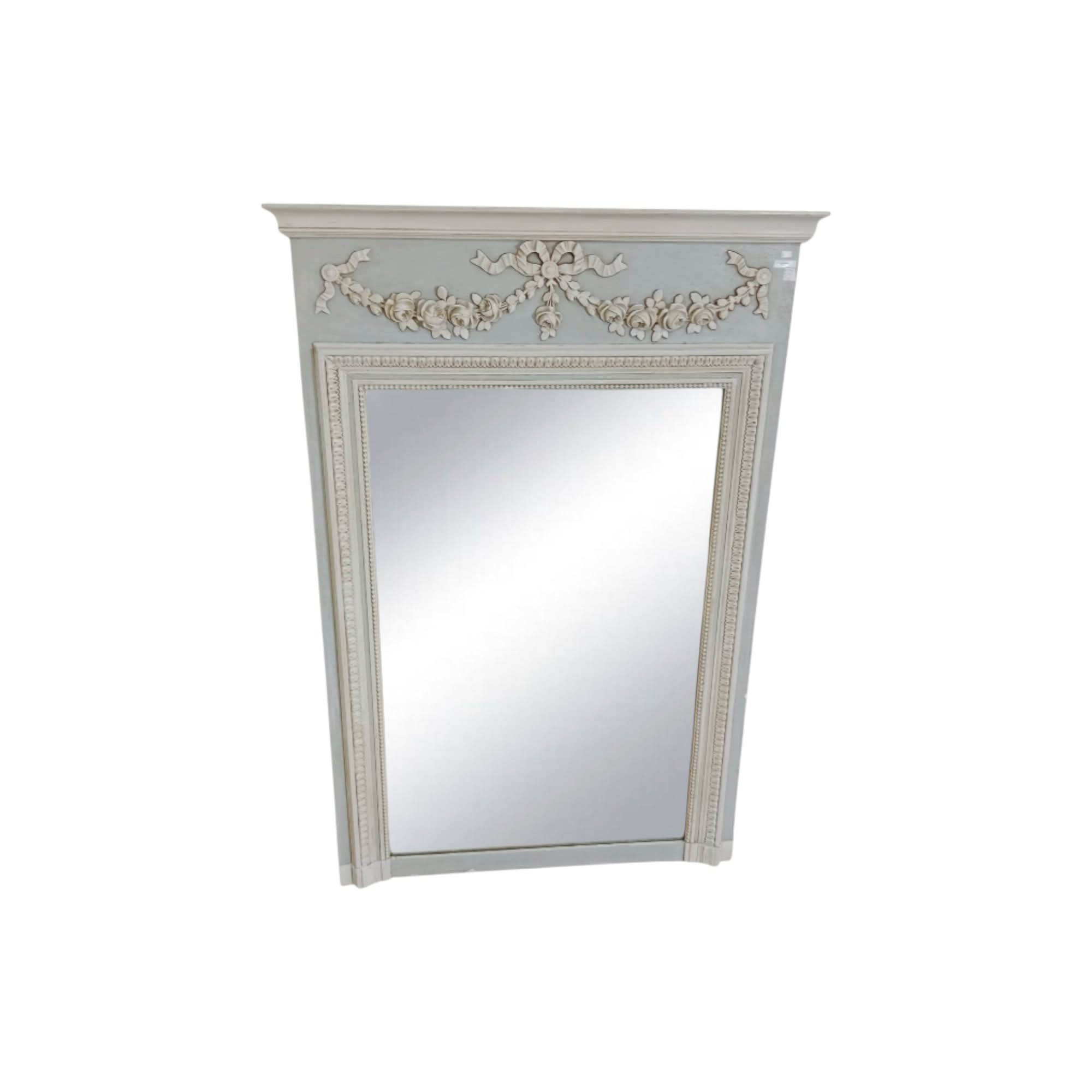 Framed Mirror With Floral Panel | Bazaa | Designer, Vintage and Antique Furniture