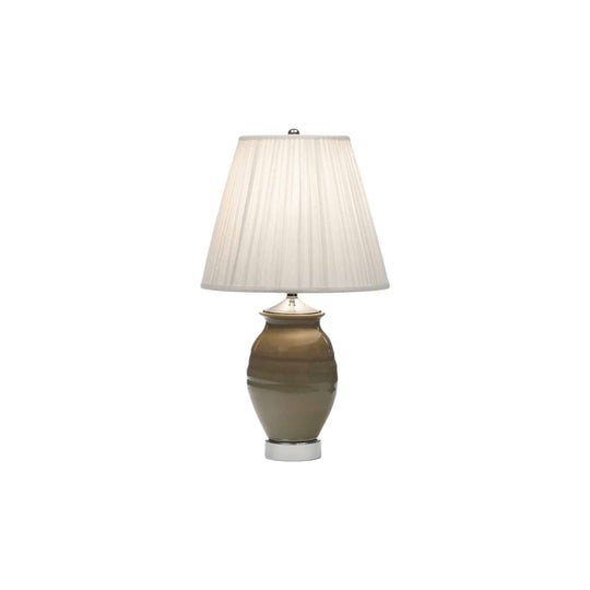 Free form pottery table lamp