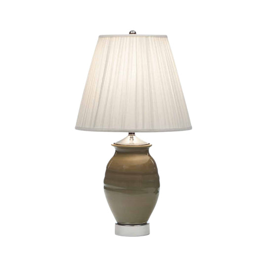 Free form pottery table lamp