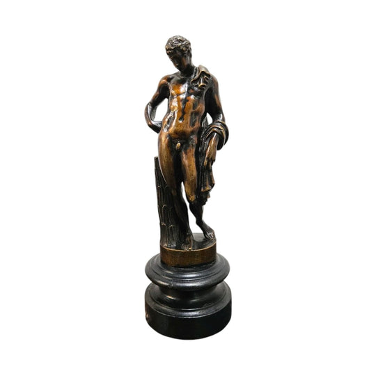 French 19th Century Bronze Of Antinous On Base