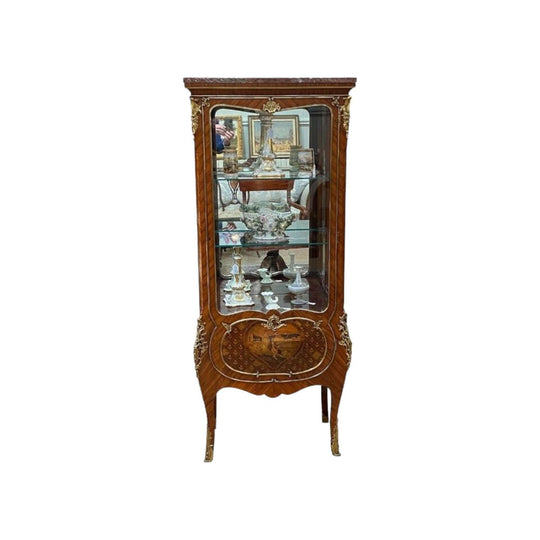 French 19th Century Kingwood Single Door Vitrine, c.1880