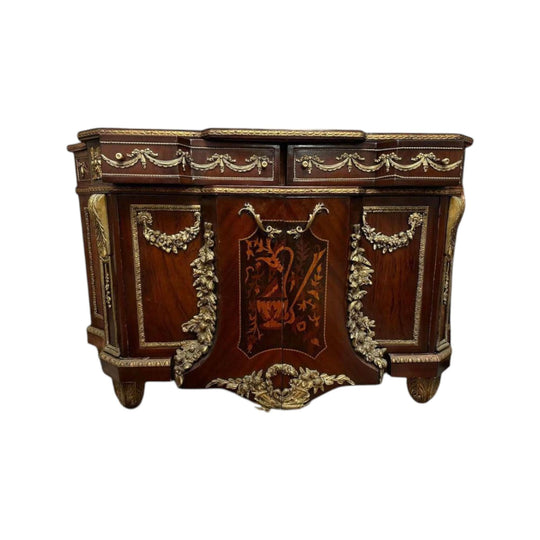 French 19th Century Louis XVI Style Bronze Mounted Commode Cabinets sideboard