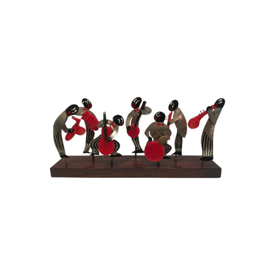 French Art Deco Age of Jazz Musician Brooch Set, 1930s