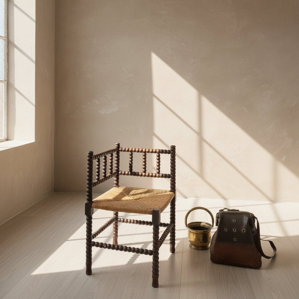 French Bobbin Corner Chair | Bazaa | Designer, Vintage and Antique Furniture